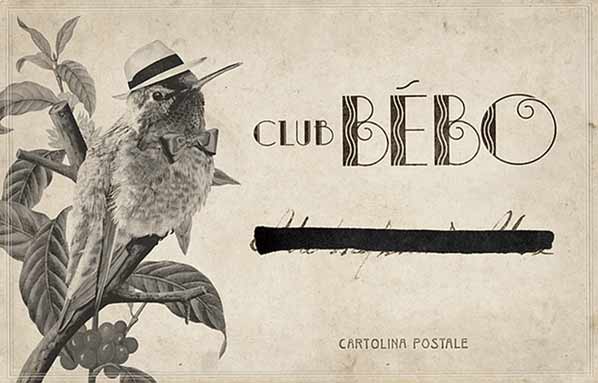 Club Bébo Bird with Hat Postcard